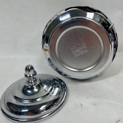 Art Deco Glass & Silver Farber Bros Amethyst Purple Bro Kraft