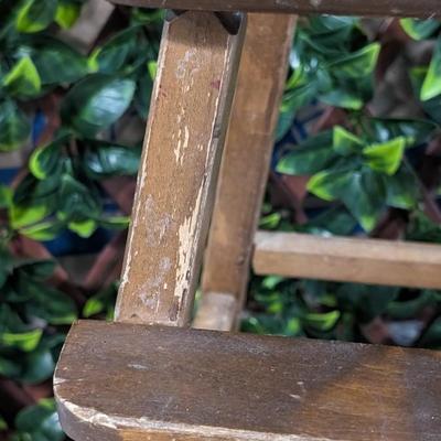 Vintage Doll High Chair Wooden - Doll Not Included
