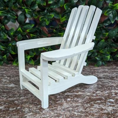 Vintage Doll Adirondack Chair Wooden White