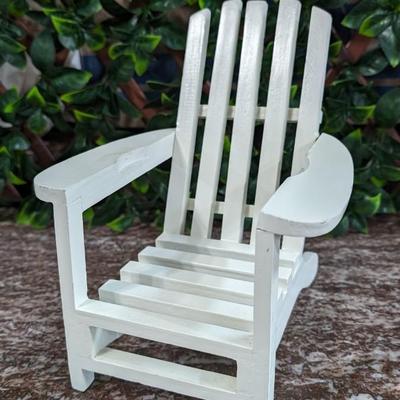 Vintage Doll Adirondack Chair Wooden White