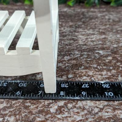 Vintage Doll Adirondack Chair Wooden White