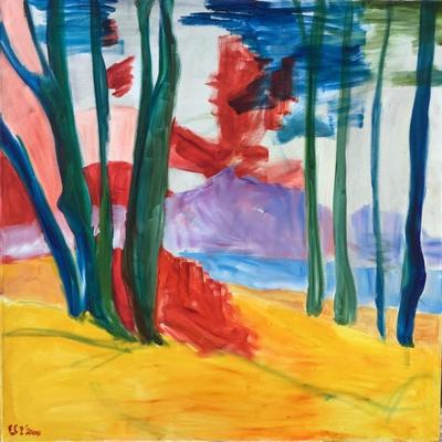 111 Original Oil Painting "View from Legion of Honor Museum" by Ellen Into