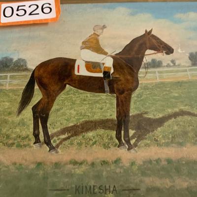 Kimesha Thoroughbred Antique Oil On Board Gold Gilt Frame