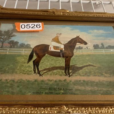 Kimesha Thoroughbred Antique Oil On Board Gold Gilt Frame