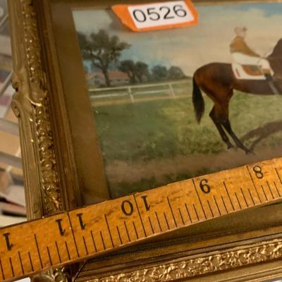 Kimesha Thoroughbred Antique Oil On Board Gold Gilt Frame