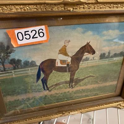 Kimesha Thoroughbred Antique Oil On Board Gold Gilt Frame