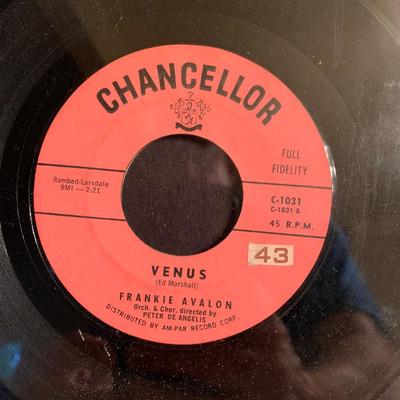 Frankie Avalon Autograph & Vintage 45 Framed