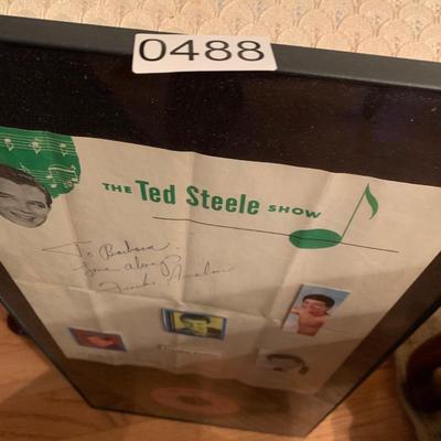 Frankie Avalon Autograph & Vintage 45 Framed