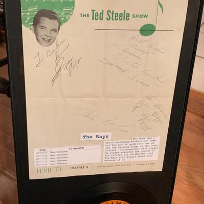 The Rays Autograph & Vintage 45 Framed