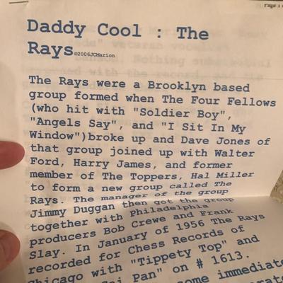 The Rays Autograph & Vintage 45 Framed