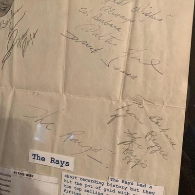 The Rays Autograph & Vintage 45 Framed
