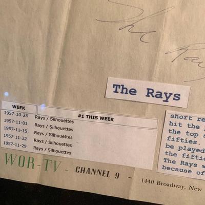 The Rays Autograph & Vintage 45 Framed