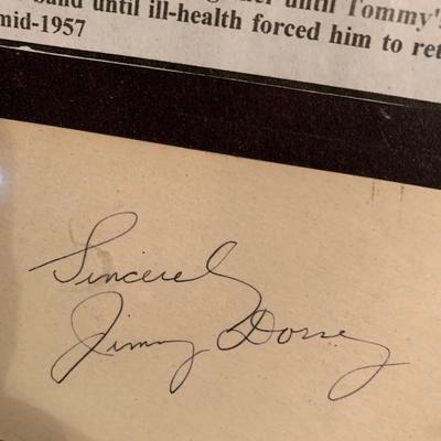 Jimmy Dorsey Autograph Hotel Pennsylvania NYC