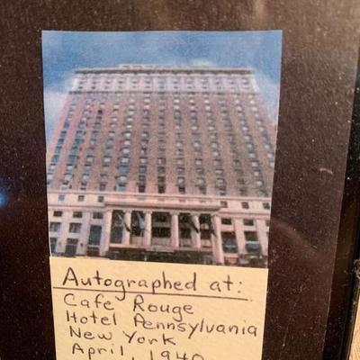 Jimmy Dorsey Autograph Hotel Pennsylvania NYC