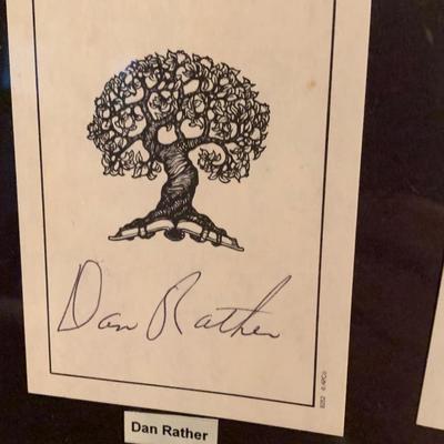Authors Book Plate Autograph Collection Tudrow John Madden Dan Rather Mary Higgins Clark +++
