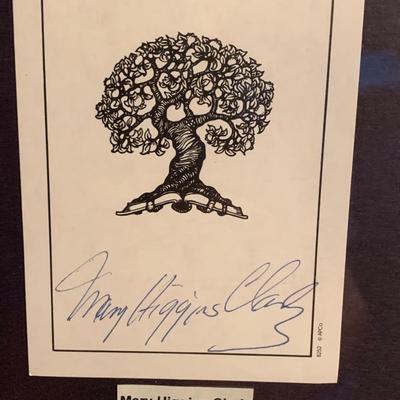 Authors Book Plate Autograph Collection Tudrow John Madden Dan Rather Mary Higgins Clark +++