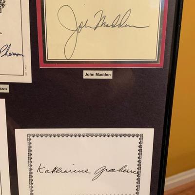 Authors Book Plate Autograph Collection Tudrow John Madden Dan Rather Mary Higgins Clark +++