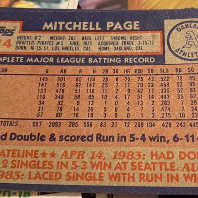 Vintage Oakland A’s Baseball Cards