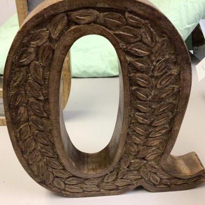 Metal and Wood Letters Q, U, and M