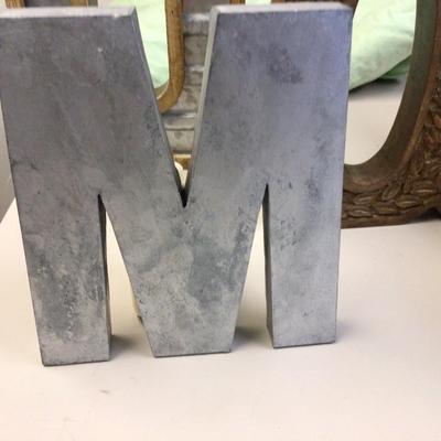 Metal and Wood Letters Q, U, and M