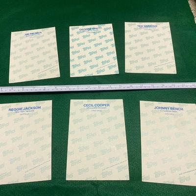 1981 5”x7” Topps Baseball Cards