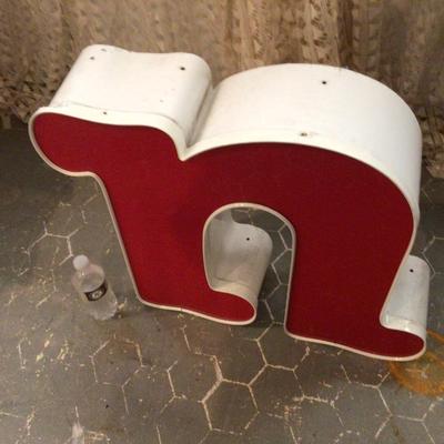 Large Metal and Plastic Letter N