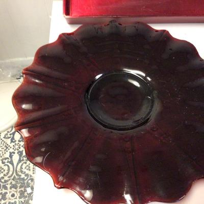 Red Glassware Lot