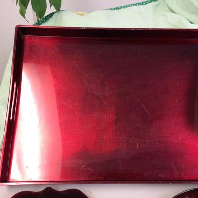 Red Glassware Lot