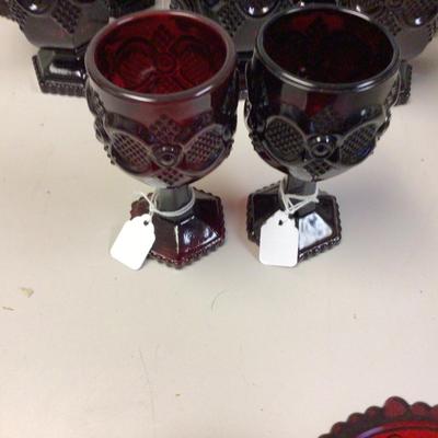 Avon Ruby Red Cape Cod Dishes
