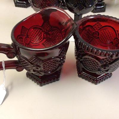 Avon Ruby Red Cape Cod Dishes
