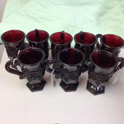Avon Ruby Red Cape Cod Dishes
