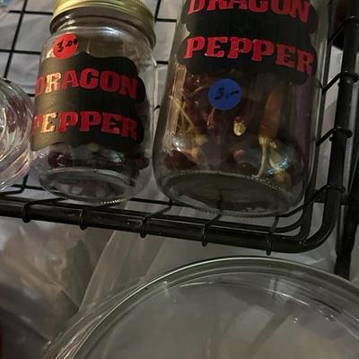 Lot of (2) DRAGON PEPPER JARS AND I MEAN HOTTTT