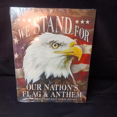 PATRIOTIC TIN SIGN