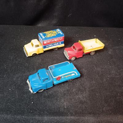 3 METAL TOY TRUCKS