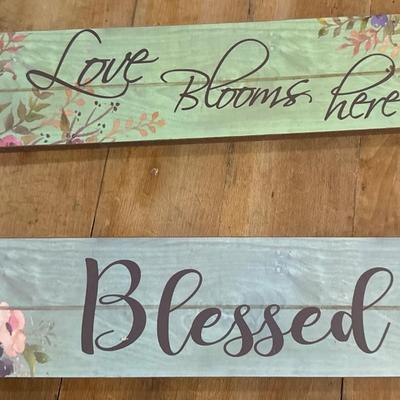 Decorated wood signs home decor