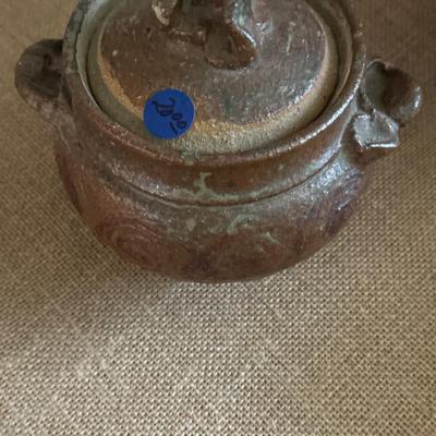 Vintage antique pot with lid