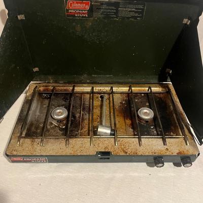 Cinsa Enamelware & Coleman Two Burner Stove (BB-MG)