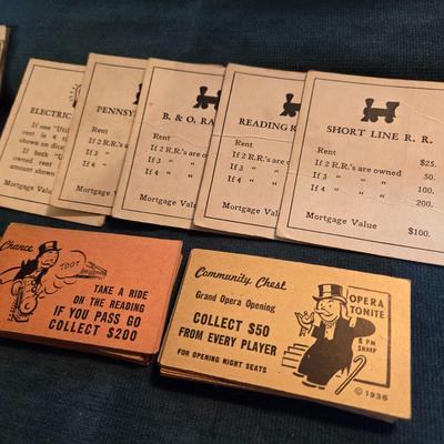Vintage Monopoly Game Pieces and Parts