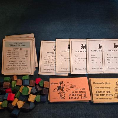 Vintage Monopoly Game Pieces and Parts