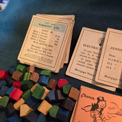 Vintage Monopoly Game Pieces and Parts