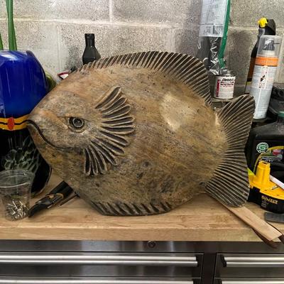 Signed Fish Statue-Glenn Heath 1991