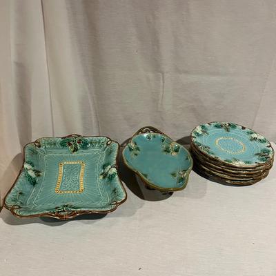 French Sarraguemines Majolica Dish Plates & More (BB-MG)