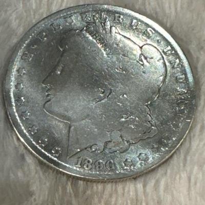 1890 MORGAN O U S COIN 1$ VF
