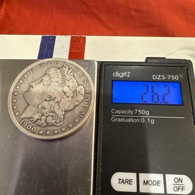 1900 O Morgan XVF 26.2 silver U S 1$