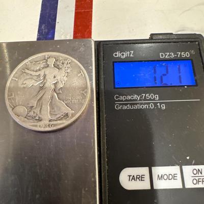 1936 P walking liberty 12.1 F half silver
