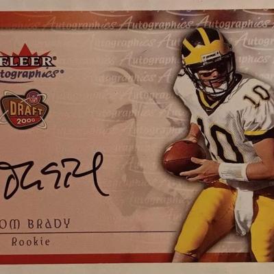 2000 Fleer Autographics Tom Brady Rookie