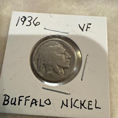 1936 Buffalo nickel .5c VF