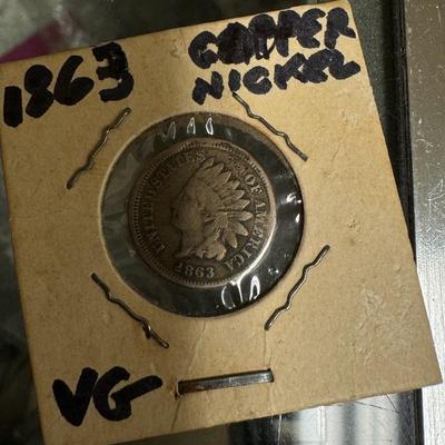 1863 Copper Nickel Vg