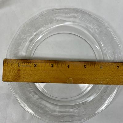 Set of salad plates & wine glasses - Fostoria depression glass