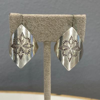 Unique sterling post earrings